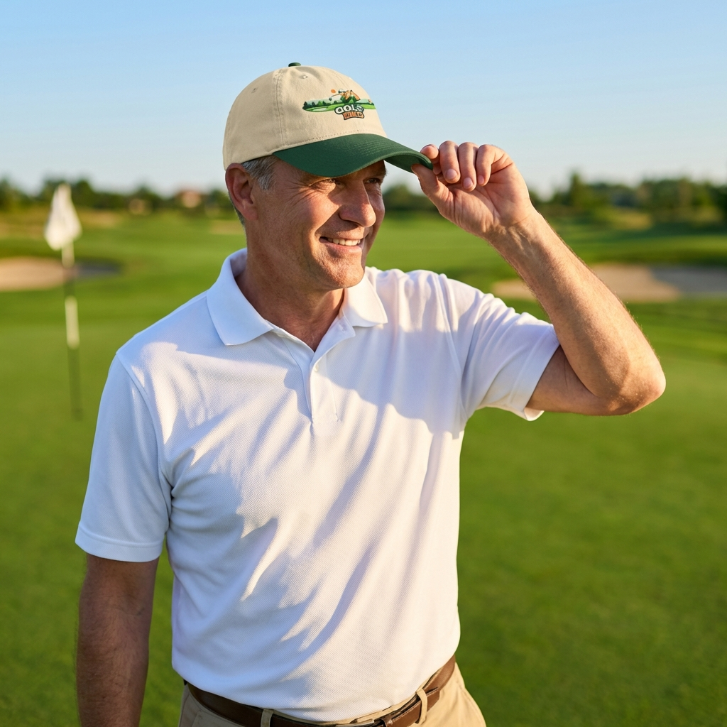 Broken-In Dad birthday garment-washed baseball cap, unstructured custom print