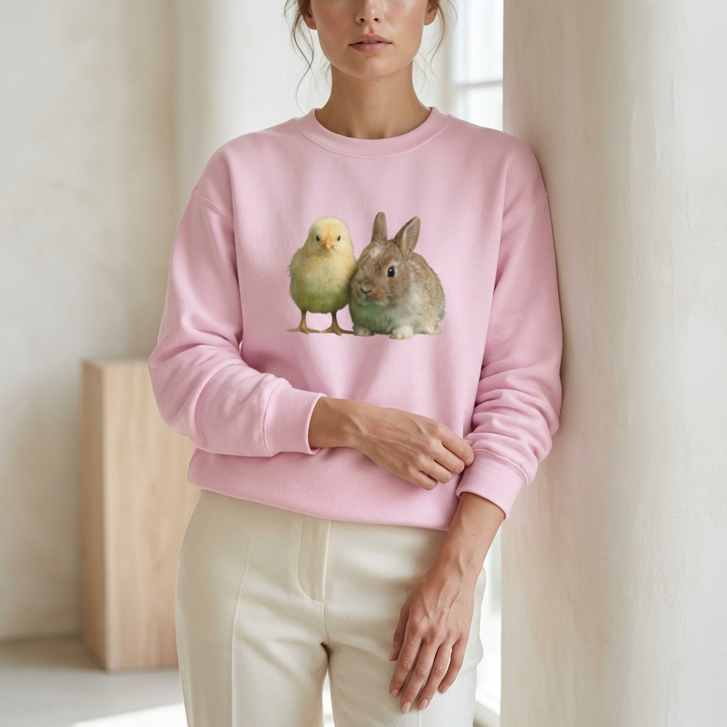 Spring Cheer Easter personalised unisex sweatshirt, cotton-poly blend