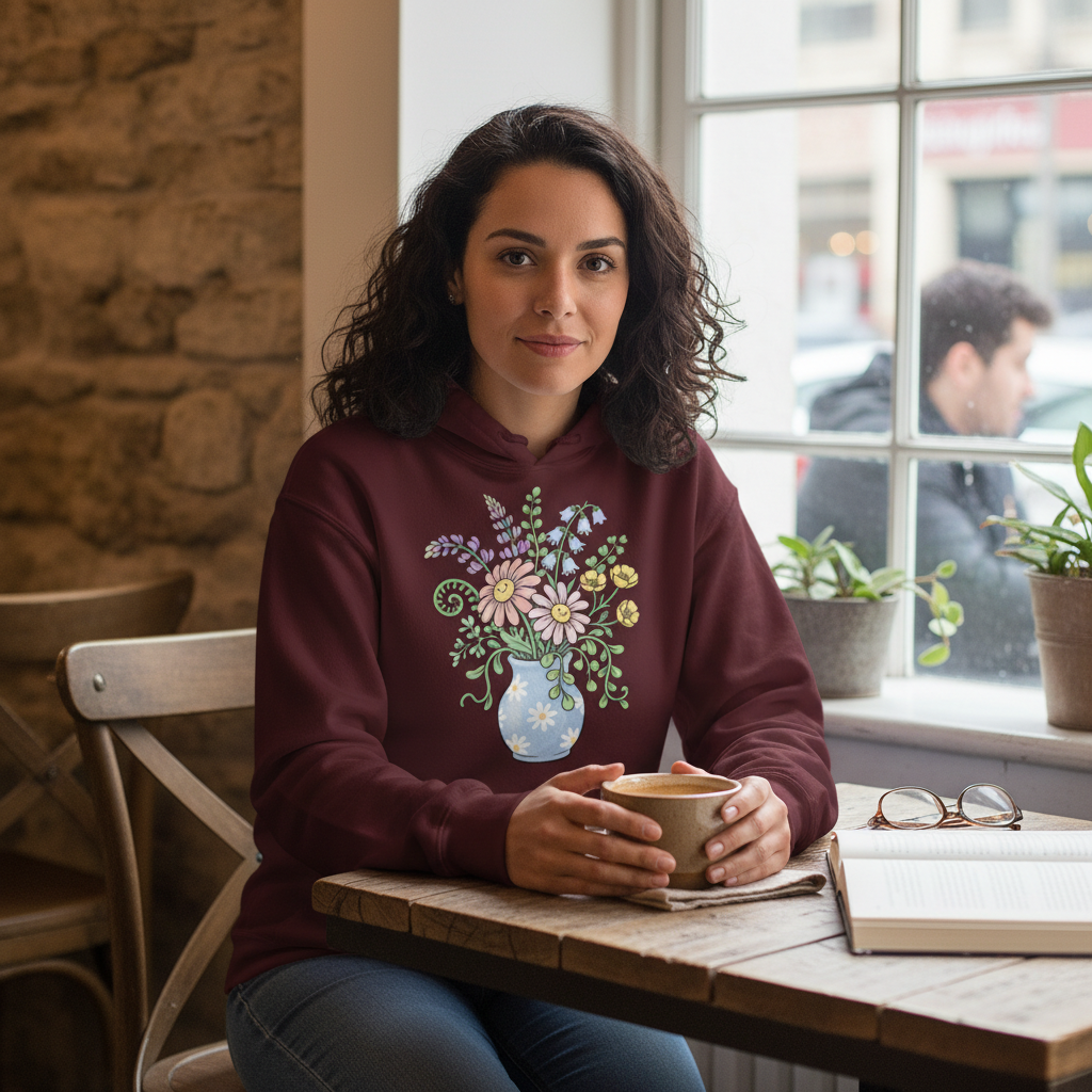 Fresh Air Spring personalised unisex hoodie, cotton-poly blend pullover