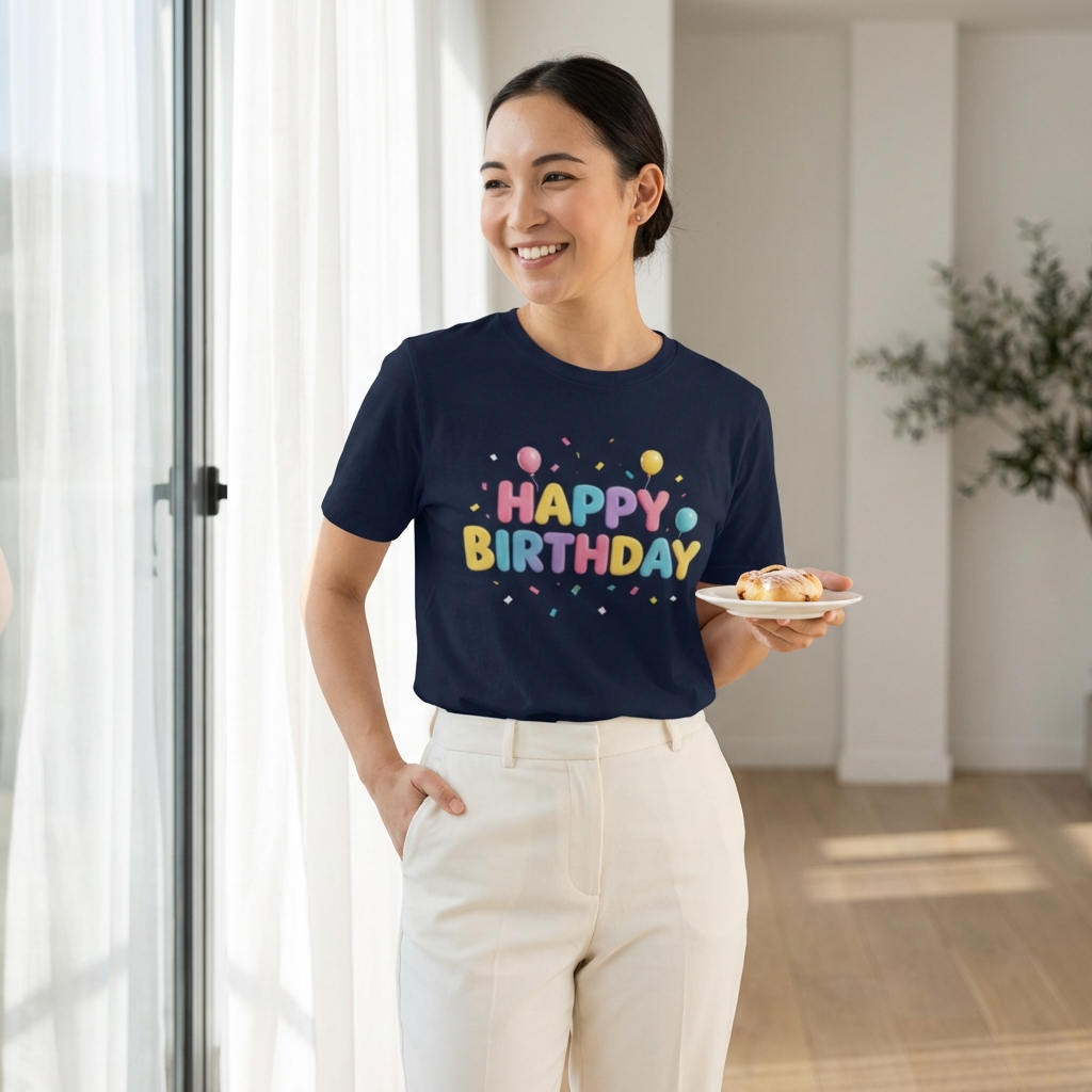 Party Starter birthday unisex t-shirt, personalised ring-spun cotton tee