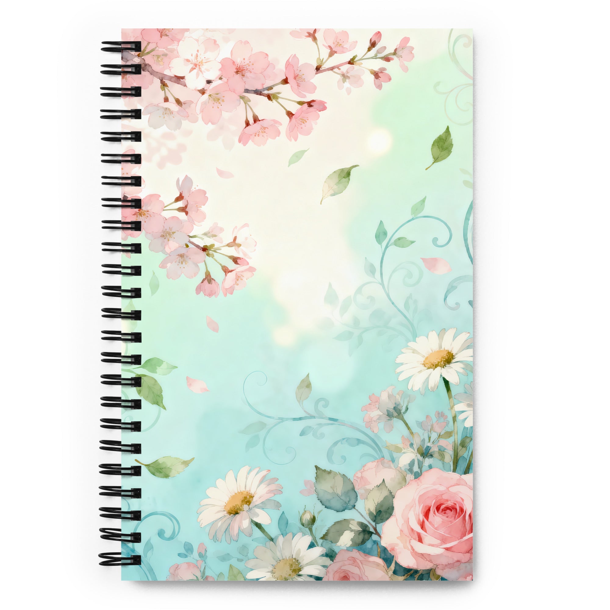 Fresh Pages Spring personalised spiral notebook, soft-touch cover 60 pages